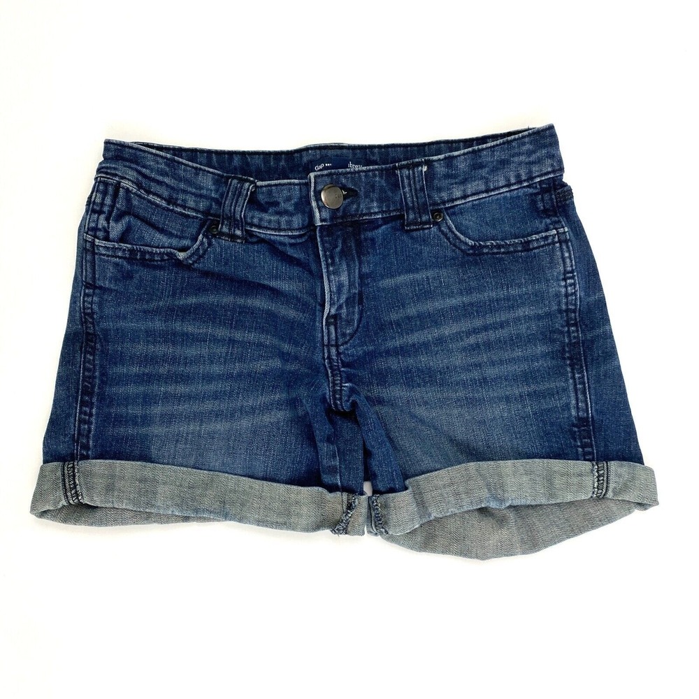 Gap‎ Cuffed Aubrey Women's size 4 Dark blue Denim Jean Shorts